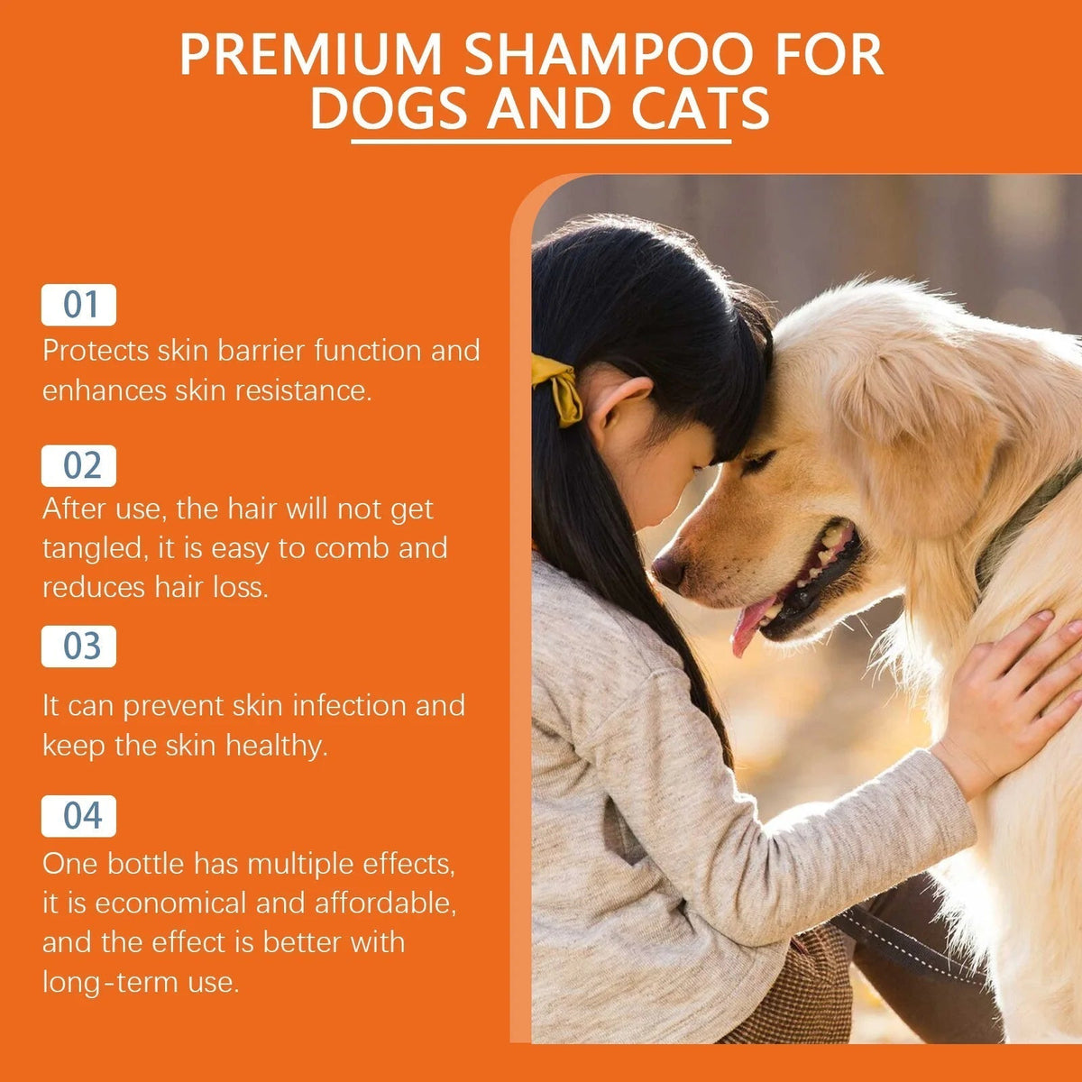Pet Long-Lasting Odor Removal Shampoo Cleans Pet Hair Odor Fluffy Removes Fleas Flying Insects Prevent Itching Softening Shampoo