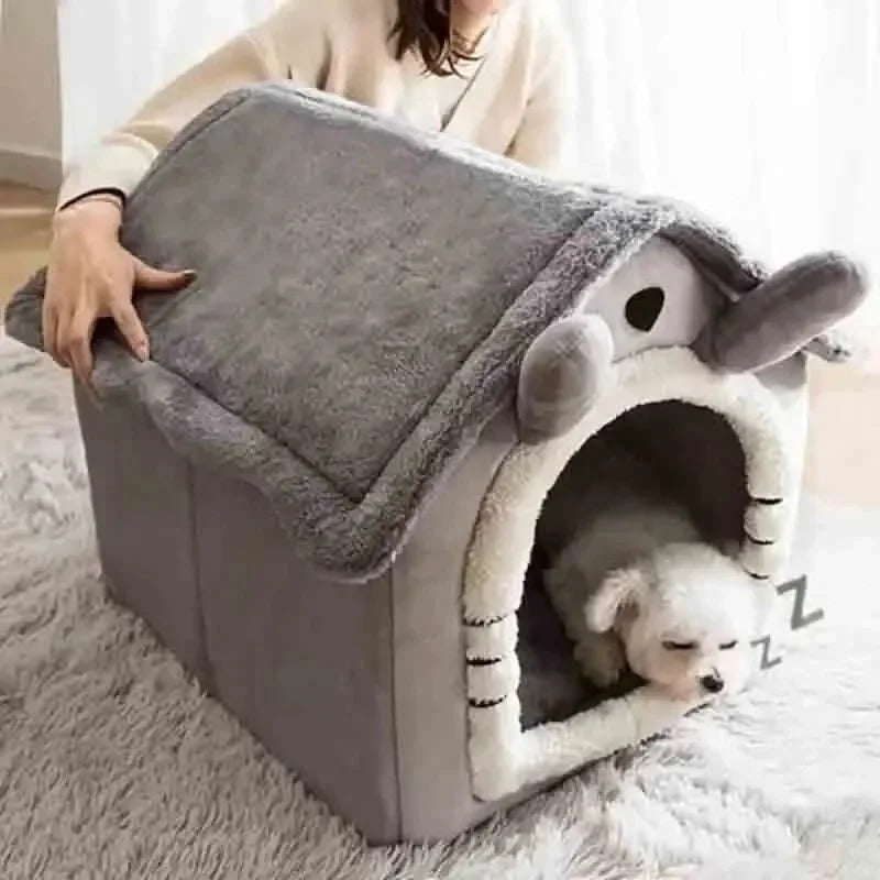 Indoor Warm Dog House Soft Pet Bed Tent House Dog Kennel Cat Bed Removable and Washable